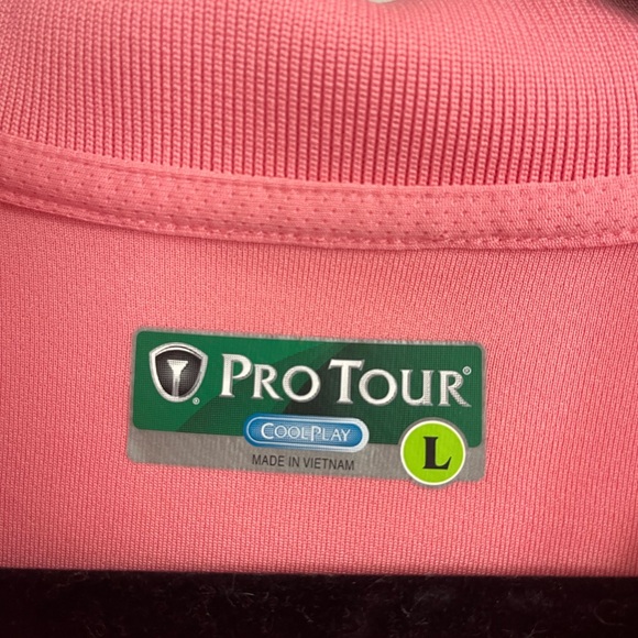 Men’s Pro Tour Pink Golf Polo - Picture 3 of 3